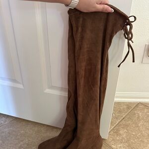Forever 21 Brown Over-the-Knee Suede Boots